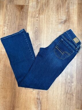 Women’s American Eagle Favorite Boyfriend Dark Wash Jeans Low Rise 2000’s Style